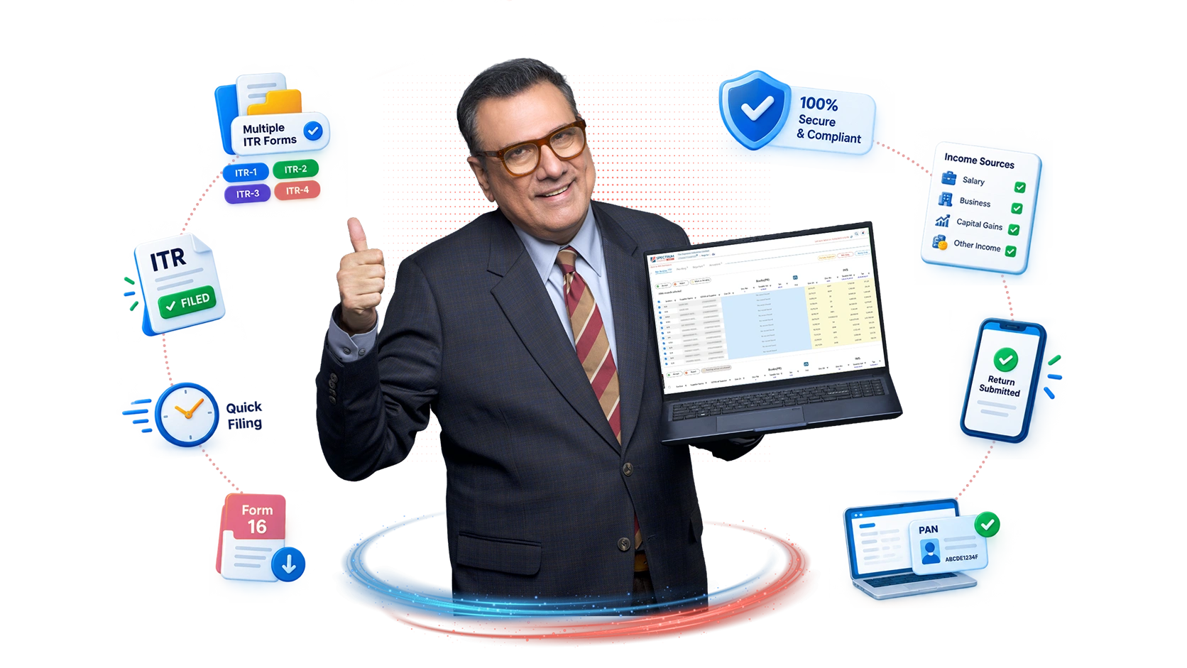 Connected Spectrum Cloud Income Tax feature system