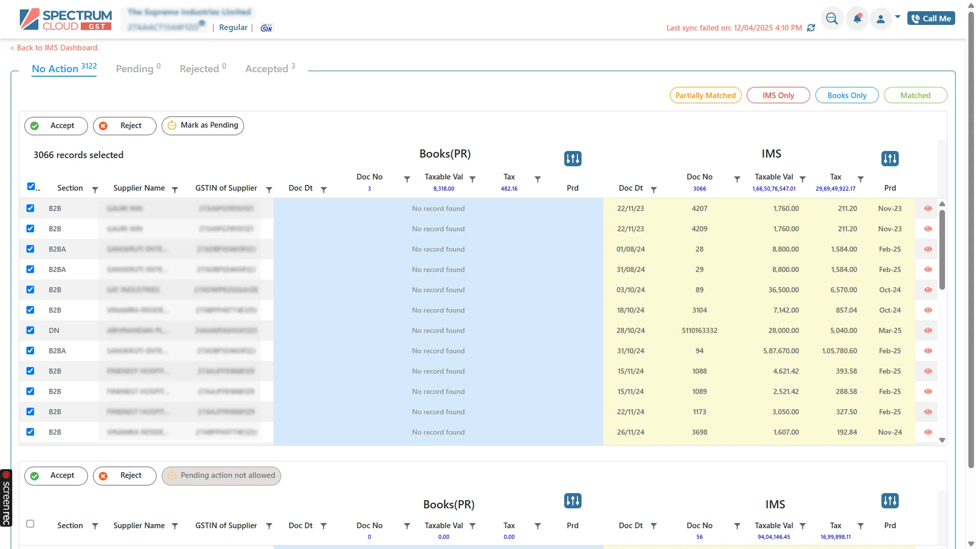 Invoice Management & 2A/2B Reco