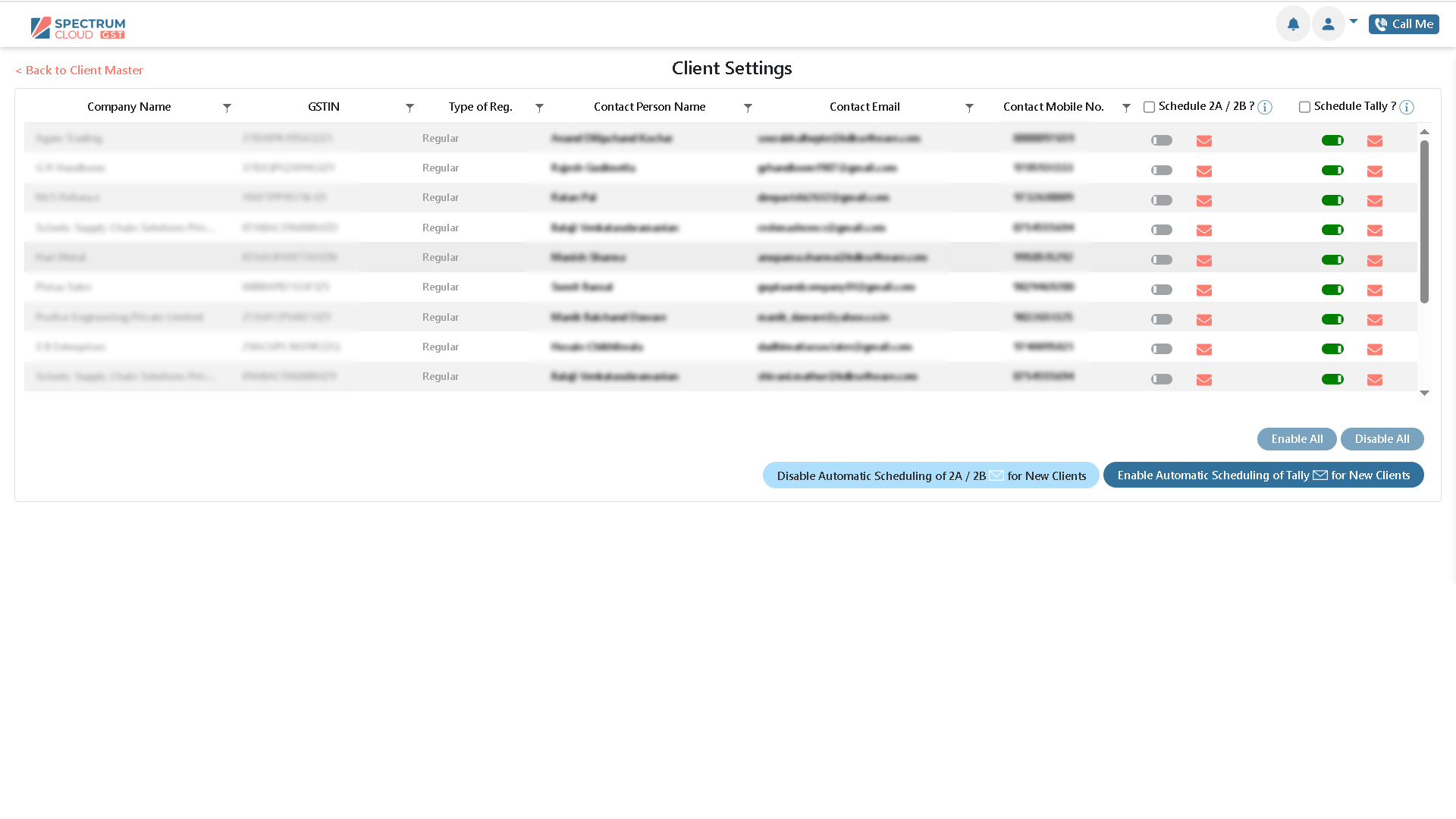 Schedule & Send 2A/2B Reports
