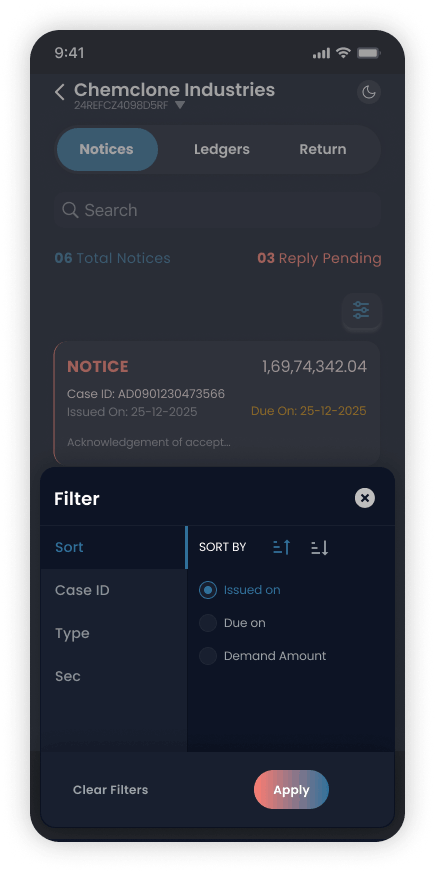 Notice Filter