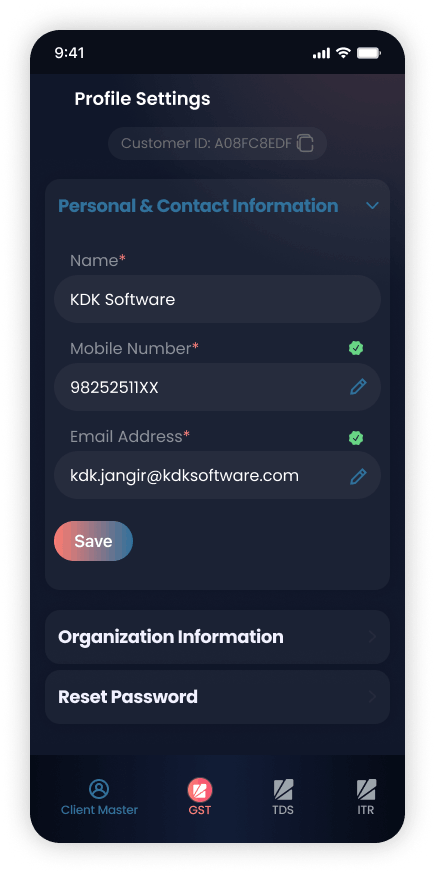 Profile Settings