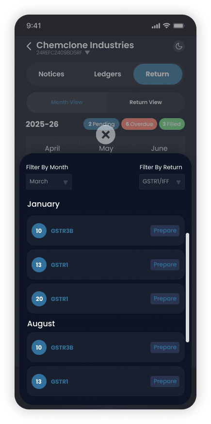Pending Filter