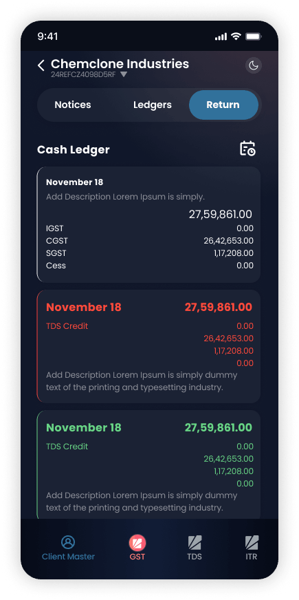 Cash Ledger